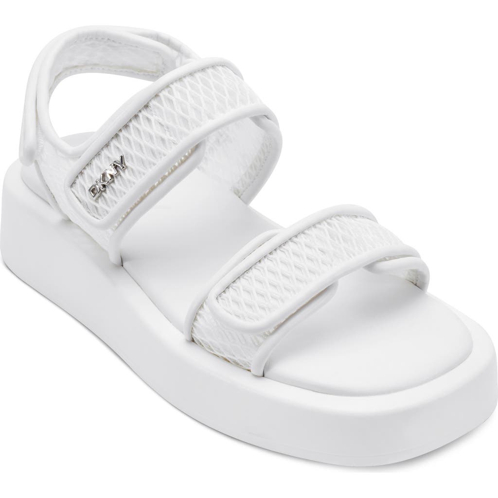 Dkny Owyn Platform Sandal In White