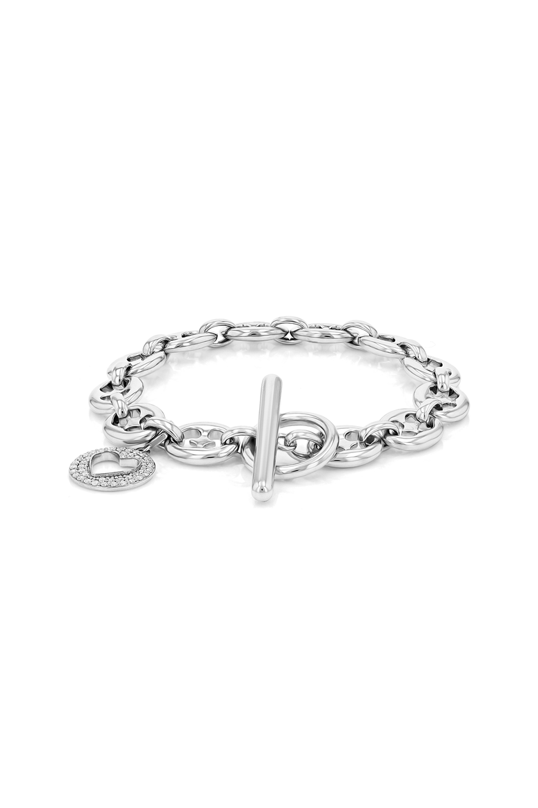 Heart Charm on Puffy Heart Mariner Link, Main, color, Sterling Silver