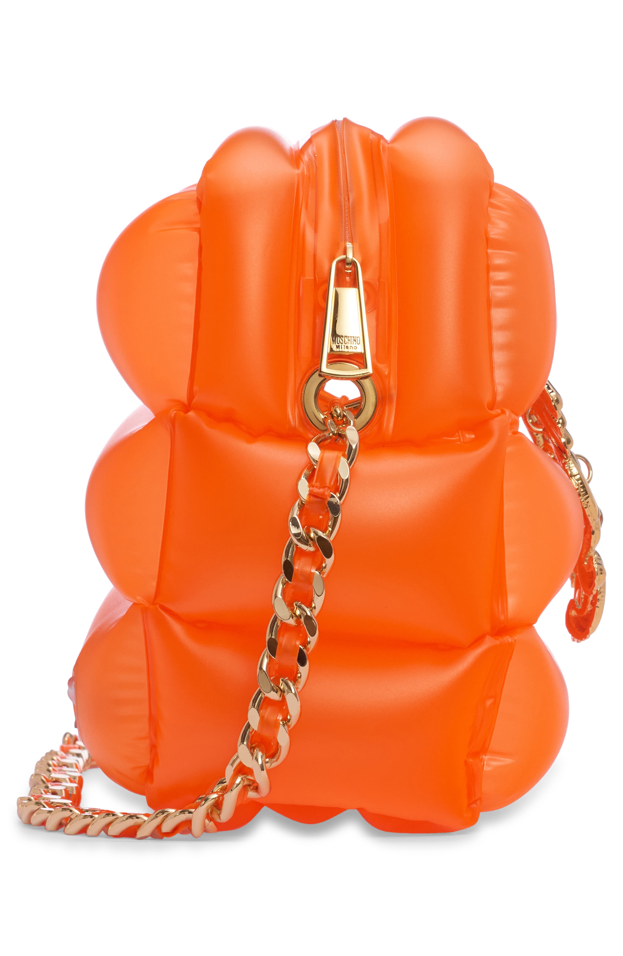 Moschino Inflatable PVC Shoulder Bag, Alternate, color, 