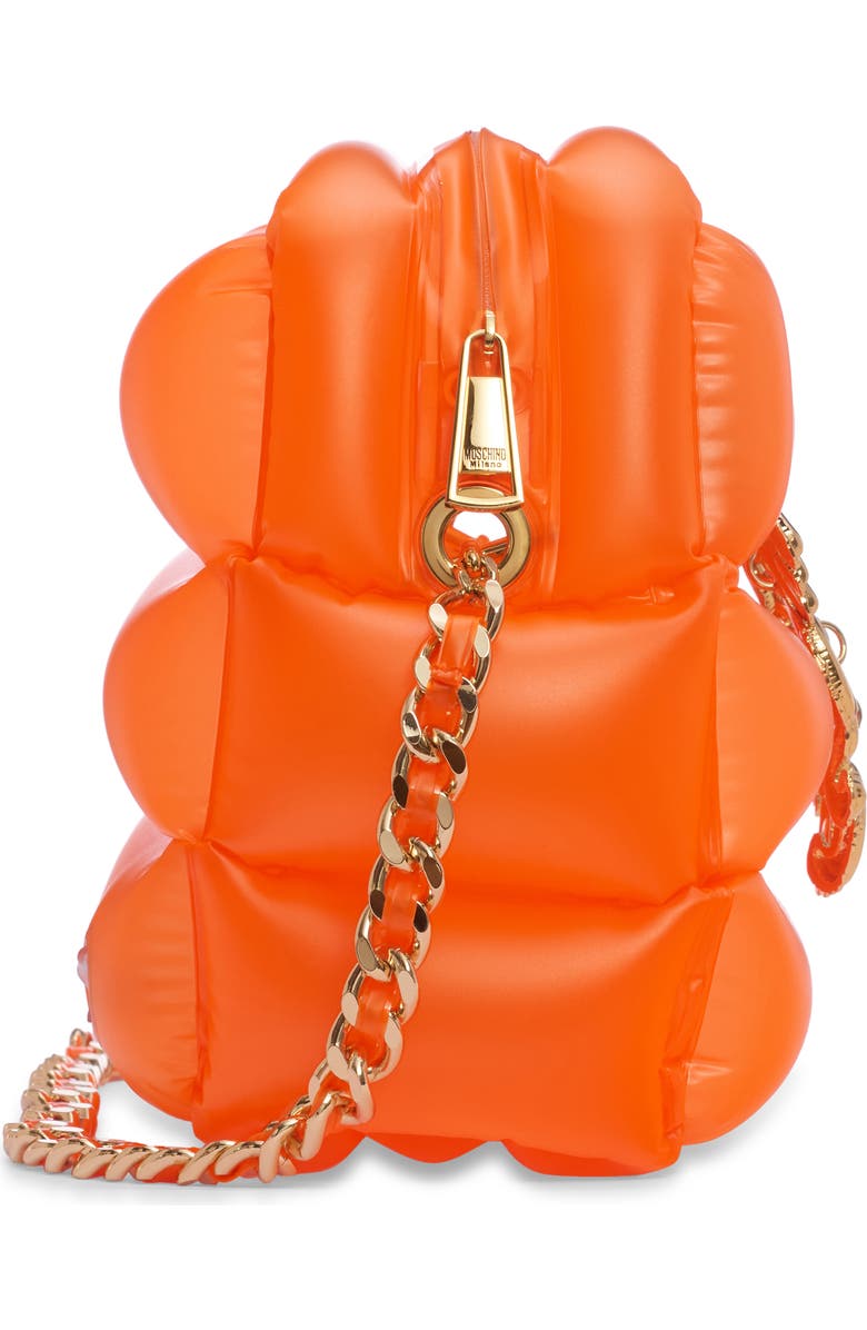Moschino Inflatable PVC Shoulder Bag, Alternate, color,