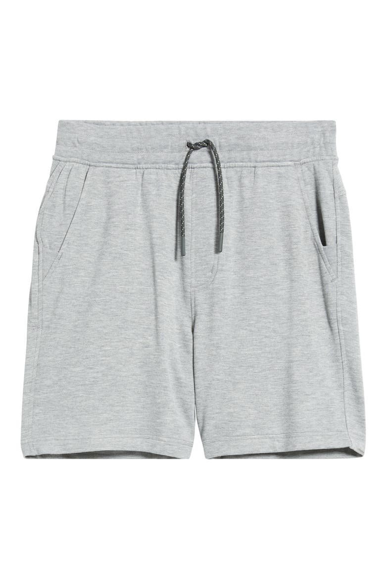 Lightweight Fleece Sweat Shorts, Alternate, color, HEATHER GREY