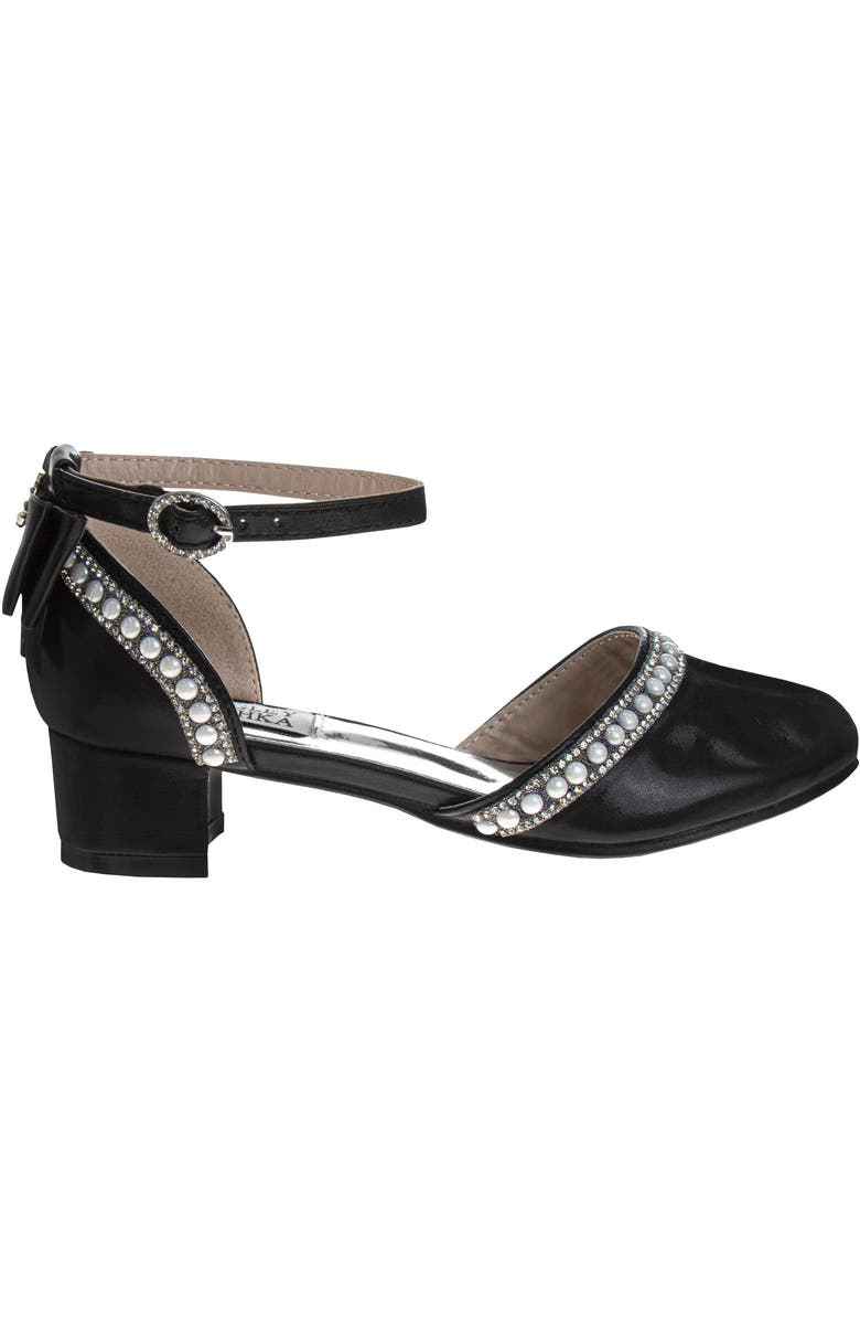 BADGLEY MISCHKA Low Heeled Dress Shoes Girls' Elegant Stylish Formal Wear, Alternate, color, Black