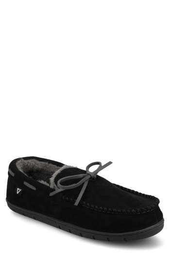 Taft Hayden Faux Fur Lined Slipper In Black