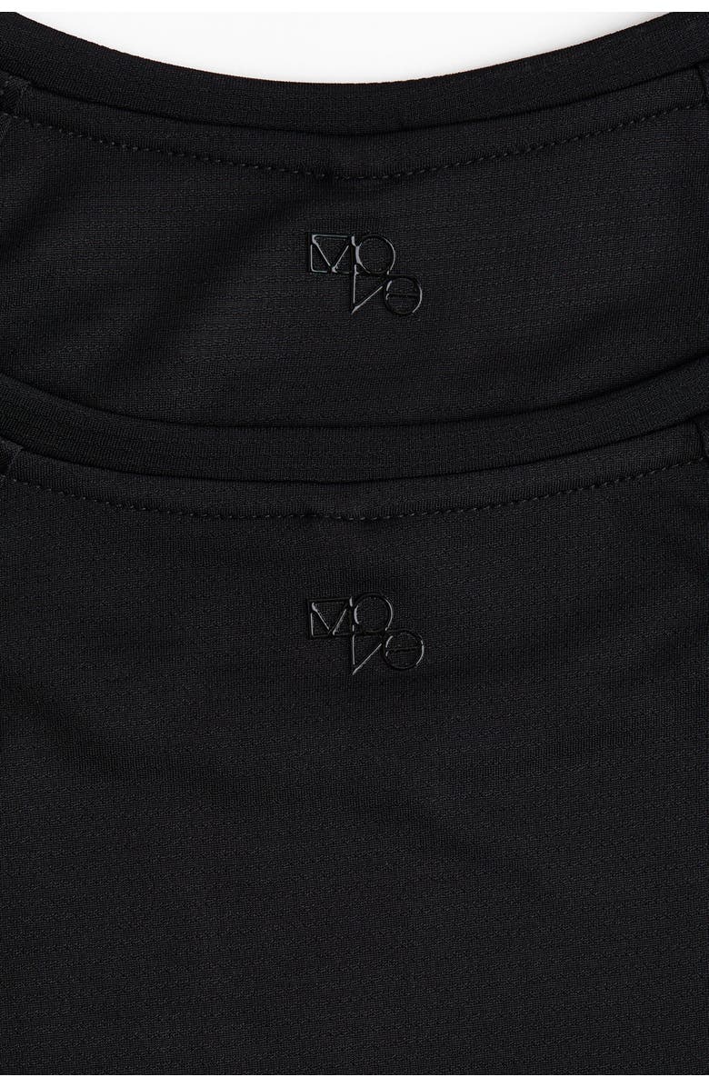 H&M 2-pack Sports T-shirts With Drymove, Alternate, color, Black