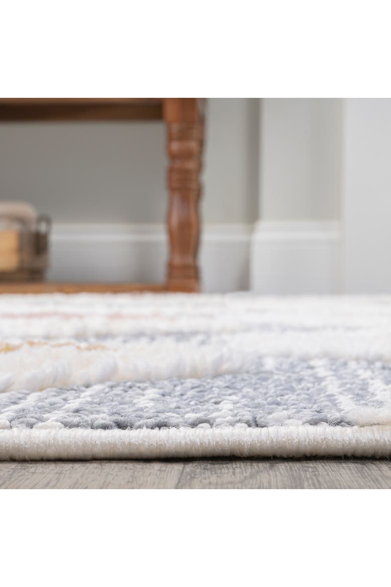 Monique Trellis High-Low Area Rug, Alternate, color, Multi/Gray