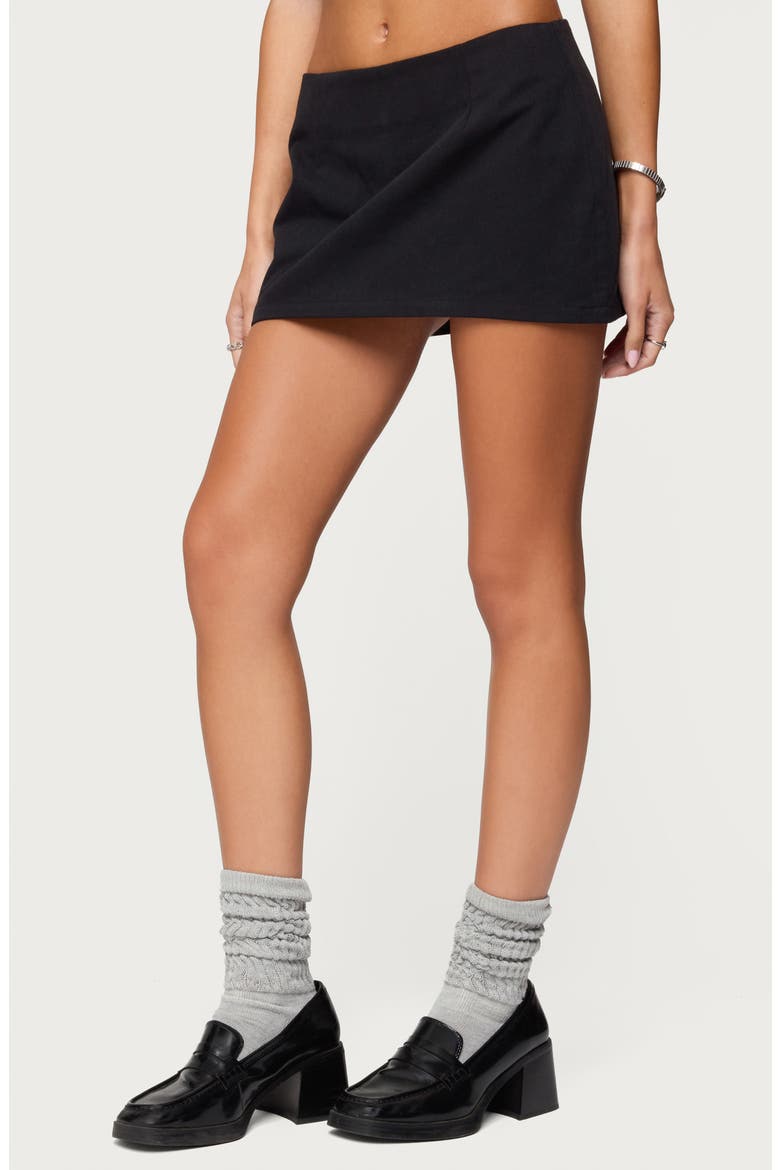 Monrow Low Rise Microskort, Alternate, color, BLACK