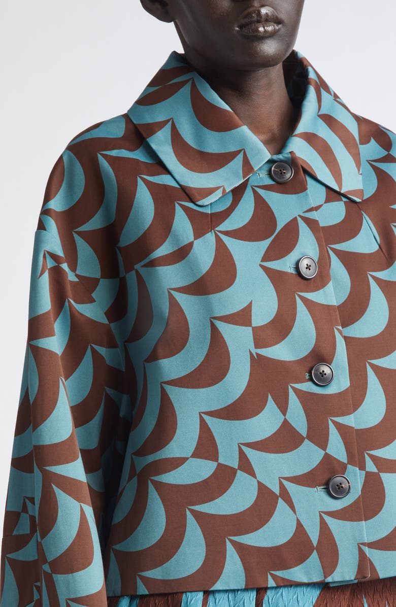 Dries Van Noten Moon Print Bell Sleeve Jacket, Alternate, color, Raf