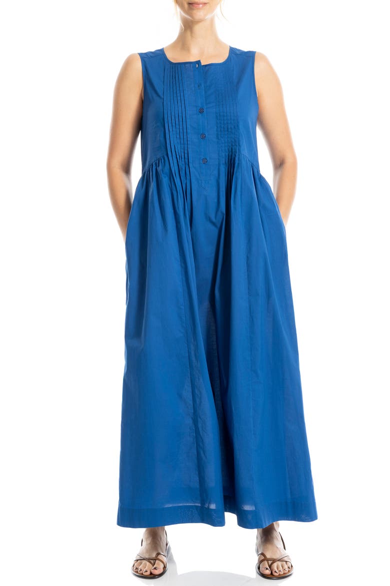 Sleeveless Button Front Maxi Dress, Alternate, color, COBALT