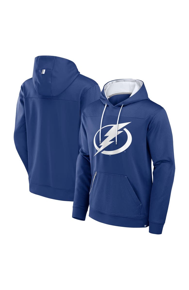 FANATICS Men's Fanatics  Blue Tampa Bay Lightning Defender Pullover Hoodie, Alternate, color, Blue