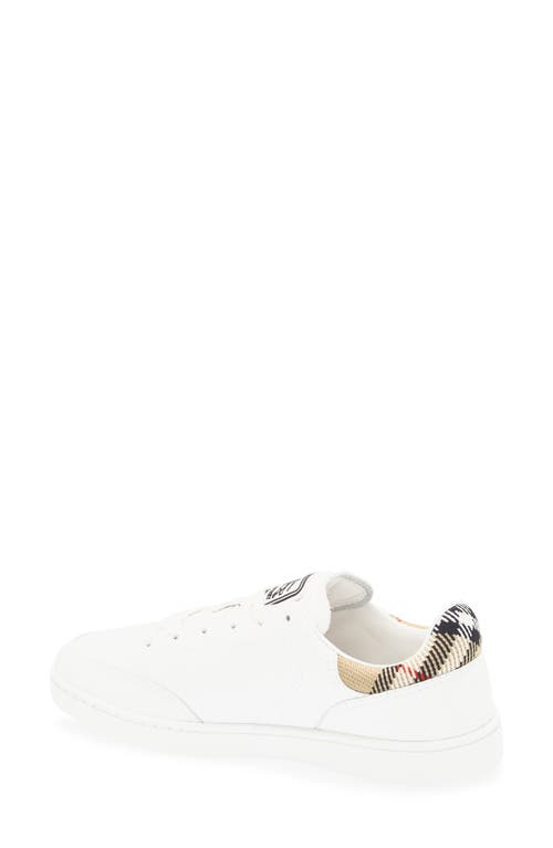 Burberry Set Check Low Top Sneaker In White