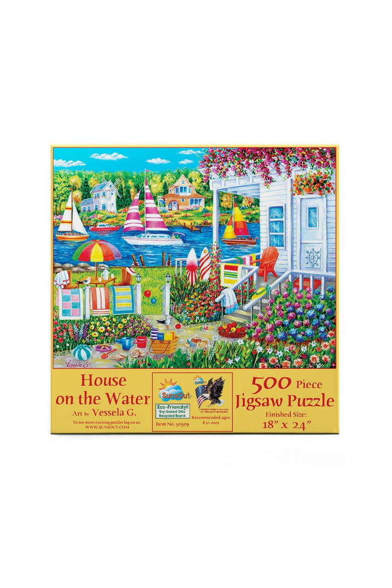 House on the Water 500 piece Jigsaw Puzzle for Adults, Alternate, color, Multicolor