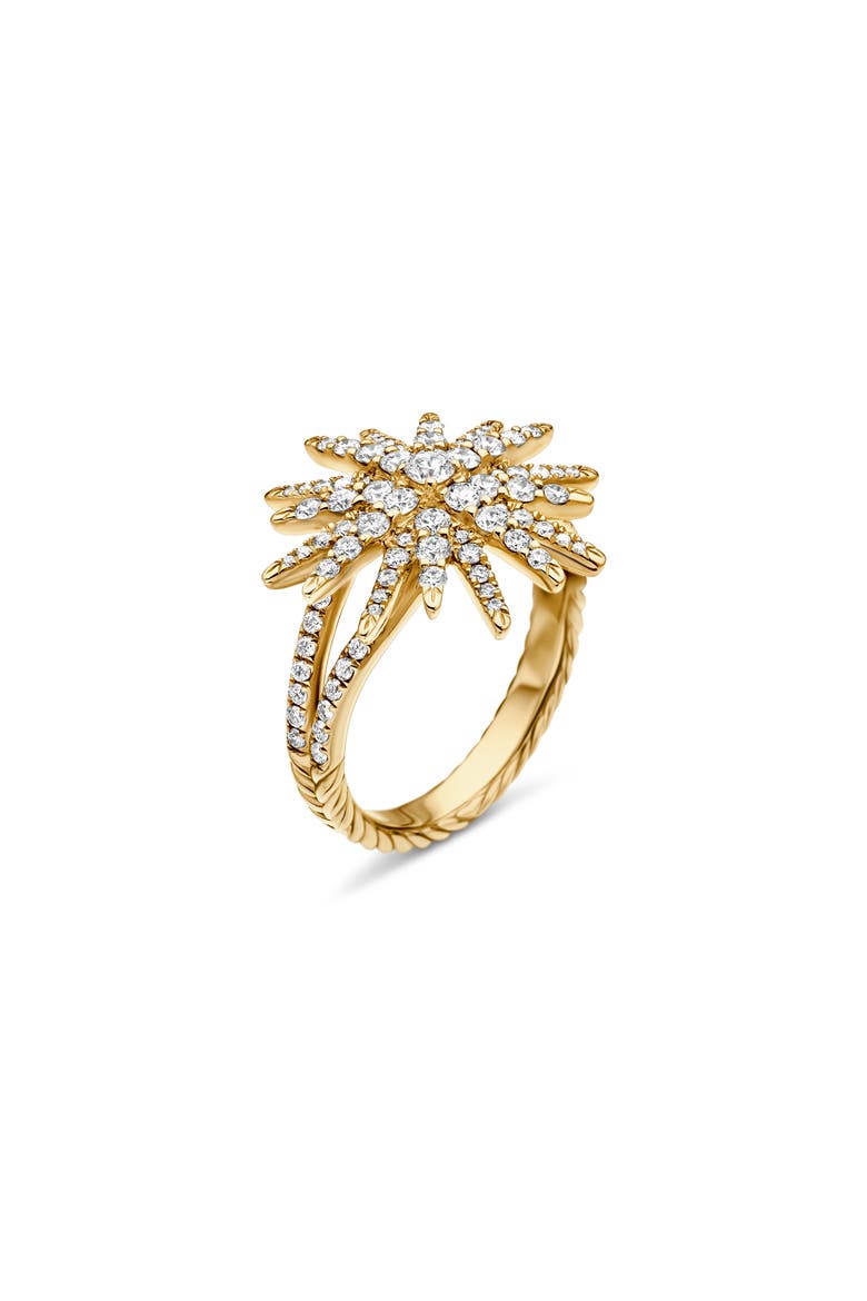Starburst Ring in 18K Yellow Gold with Full Pavé Diamonds, Alternate, color, DIAMOND/ YELLOW GOLD