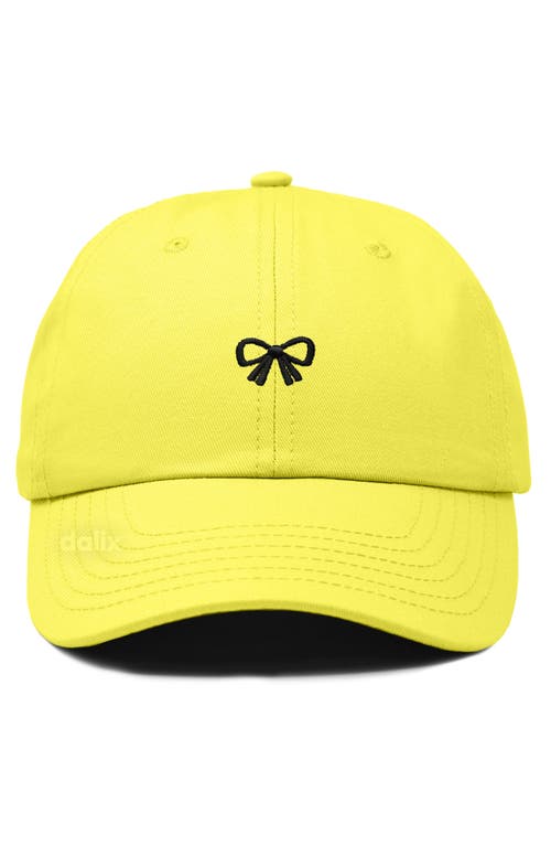 Dalix Bow Dad Cap In Yellow