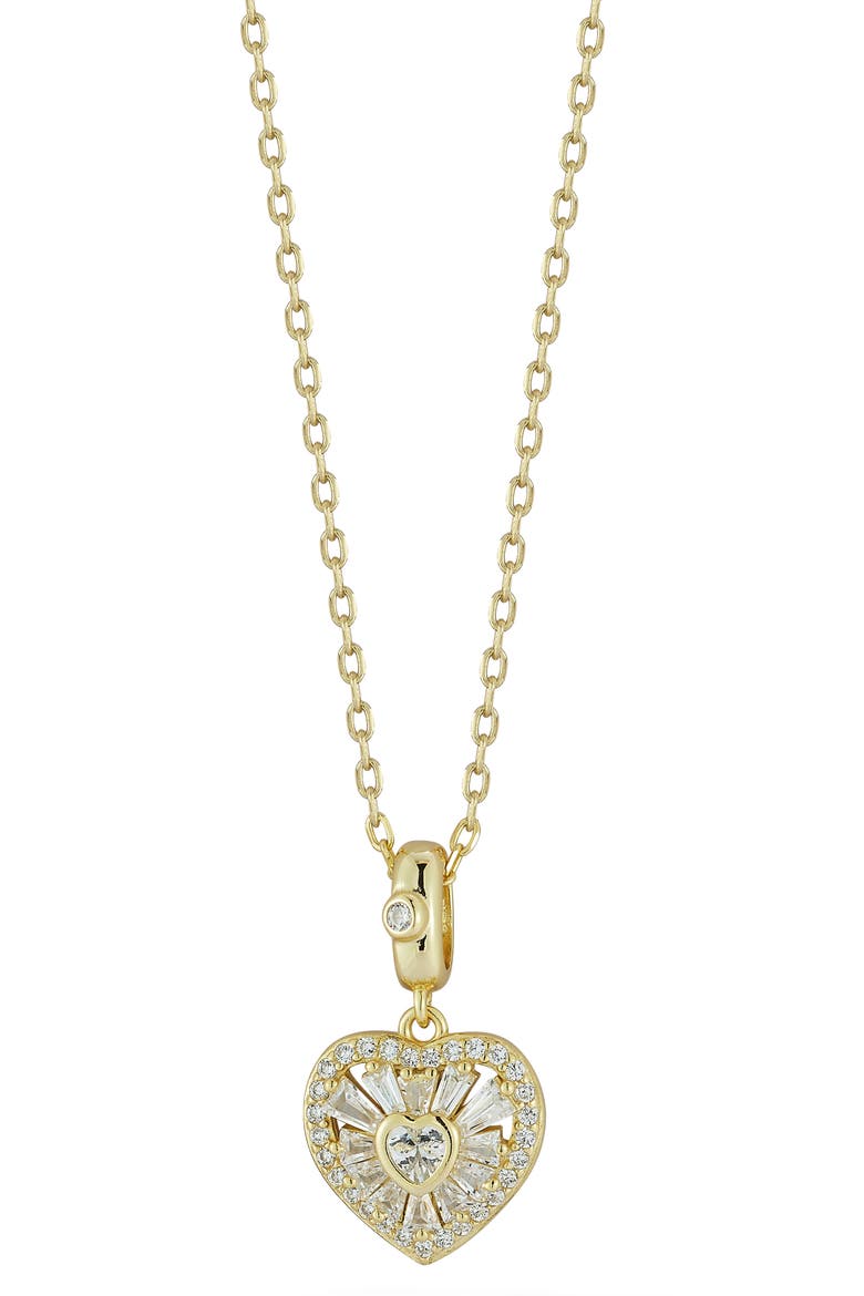 Heart Cluster Pendant Necklace, Main, color, GOLD