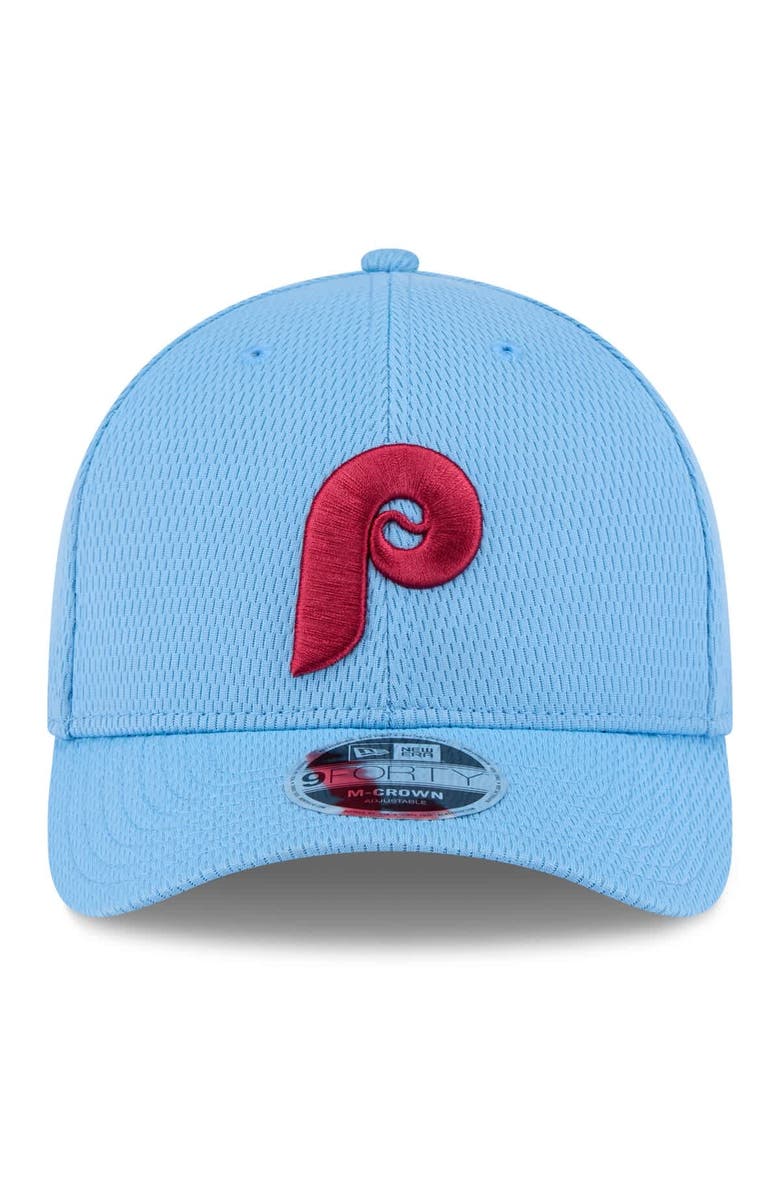 New Era Men's New Era Light Blue Philadelphia Phillies 2025 MLB Clubhouse 9FORTY M-Crown Adjustable Hat, Alternate, color, 