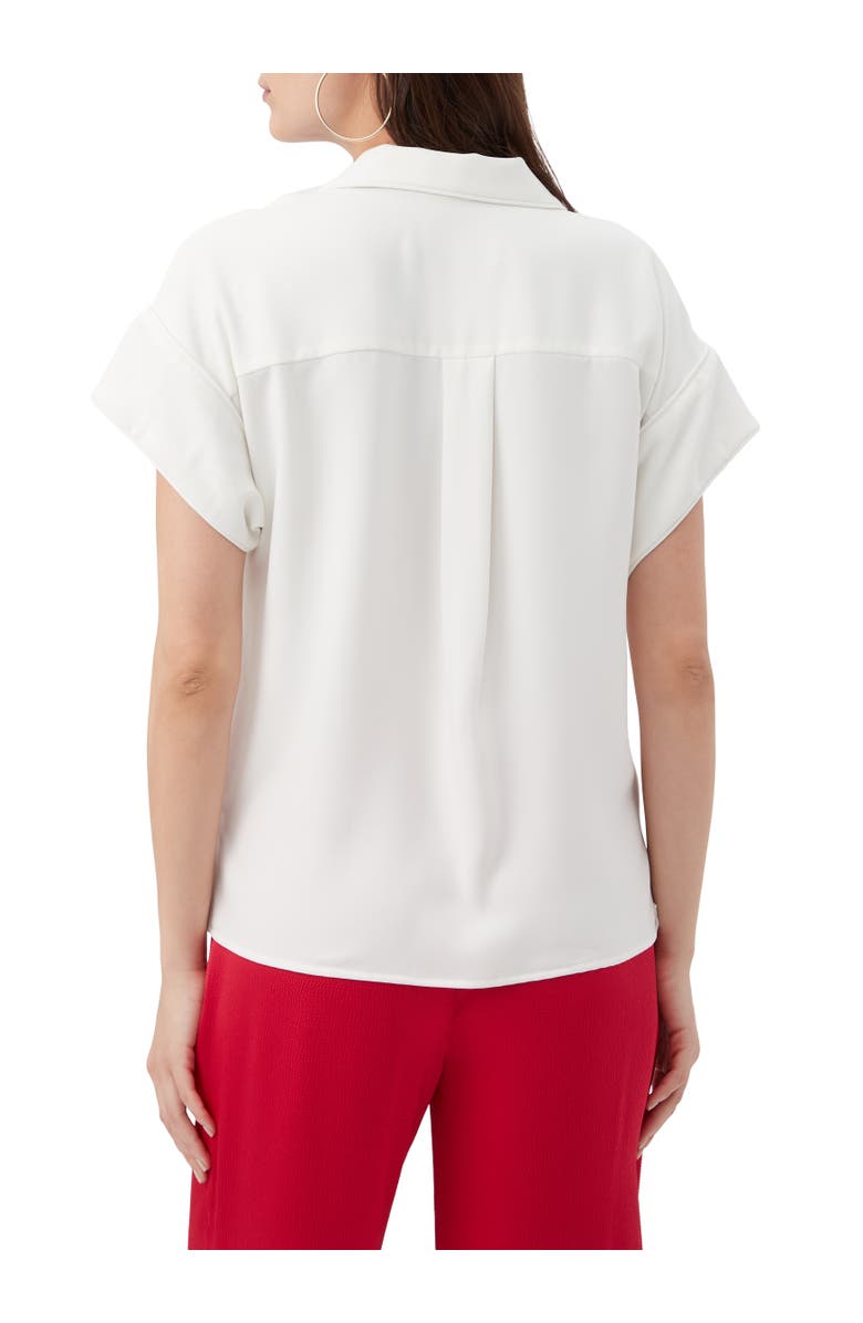 Trina Turk Gideon 2 Short Sleeve Button Up Top, Alternate, color, Whitewash