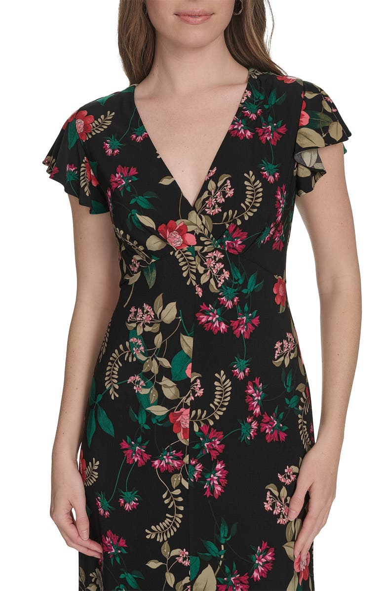 Tommy Hilfiger Flutter Sleeve Jersey Midi Dress, Alternate, color,