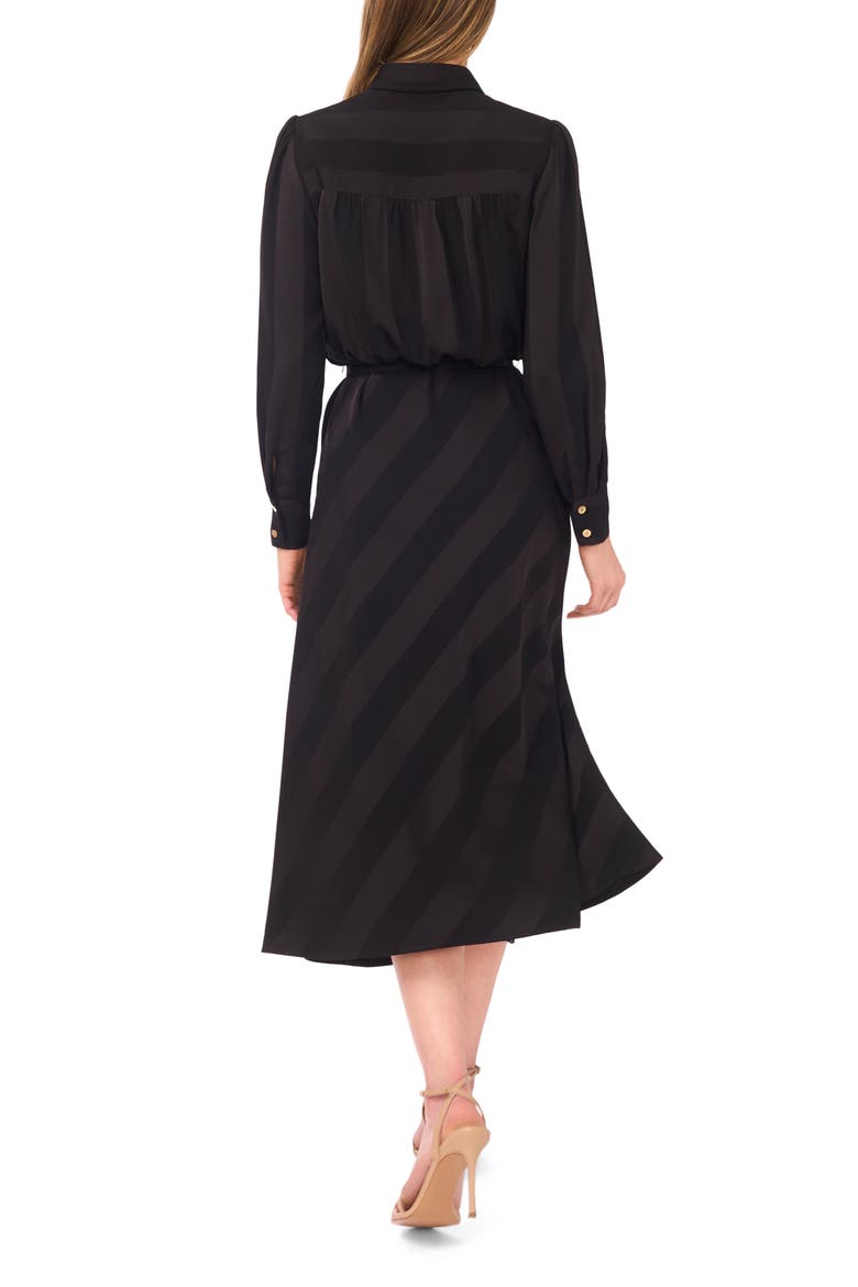 Isabelle Long Sleeve Shirtdress, Alternate, color, RICH BLACK