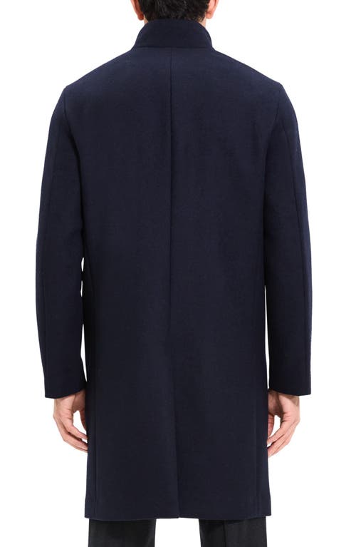 Theory Belvin Z Wool Blend Coat In Blue