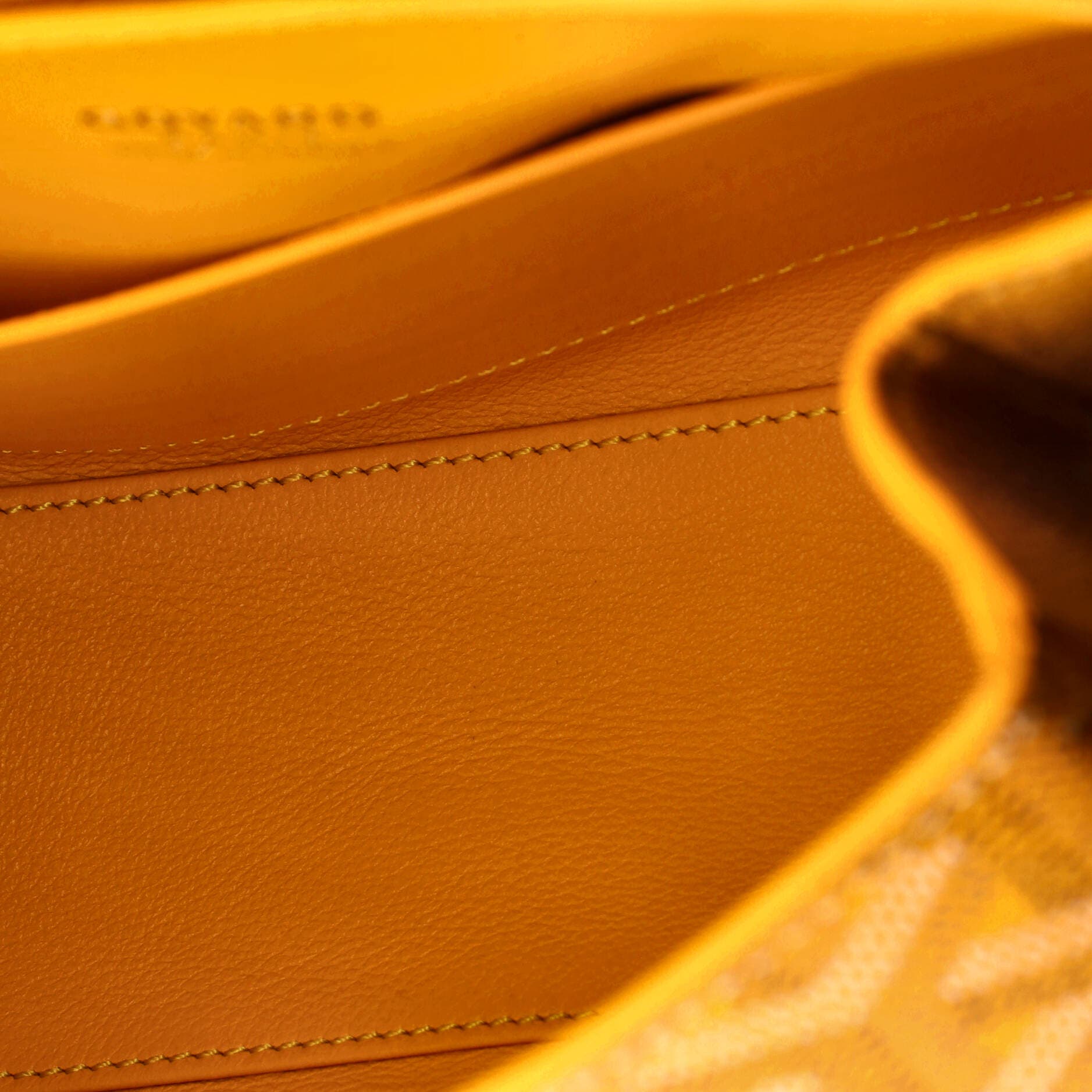 Pre-Owned Goyard Saigon Top Handle Bag Coated Canvas with Leather Mini, Alternate, color, Yellow