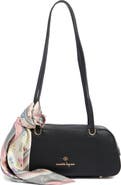 Nanette Lepore Faux Leather East West Shoulder Bag with Scarf