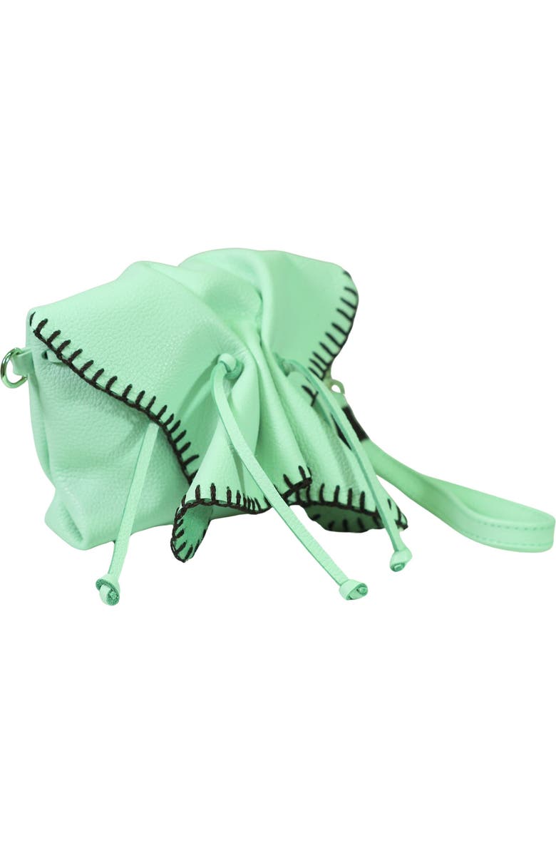 Carlos Falchi Mini Butterfly Leather Bag, Alternate, color, Lime