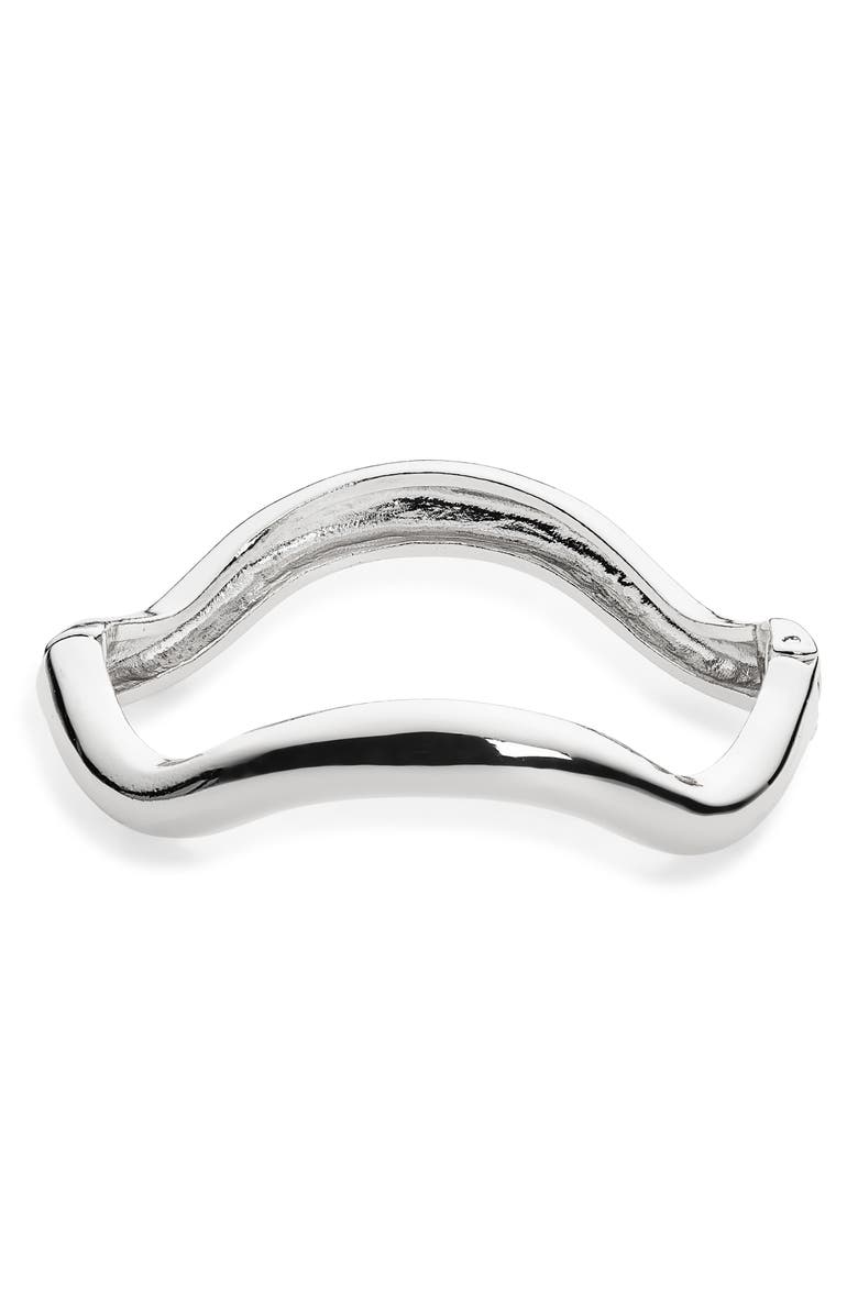 NORDSTROM RACK Wavy Hinge Bracelet, Main, color, Silver