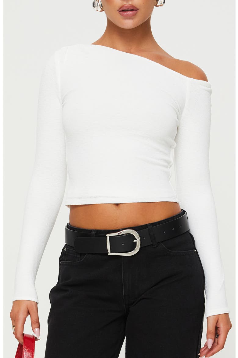Malian Off the Shoulder Knit Top, Main, color, WHITE