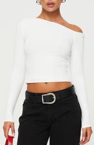 Princess Polly Malian Off the Shoulder Knit Top