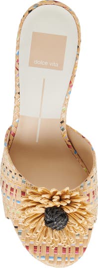 Benoit Raffia Slide Sandal