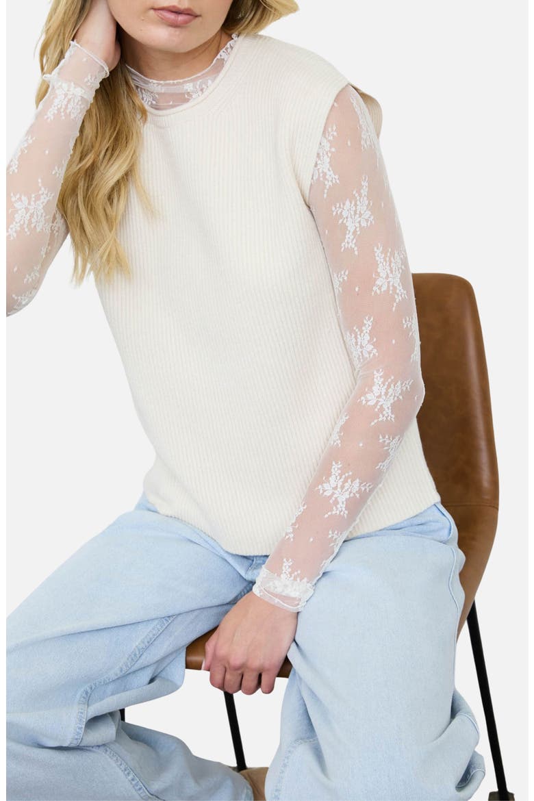 Mock Neck Sweater, Alternate, color, CREAM
