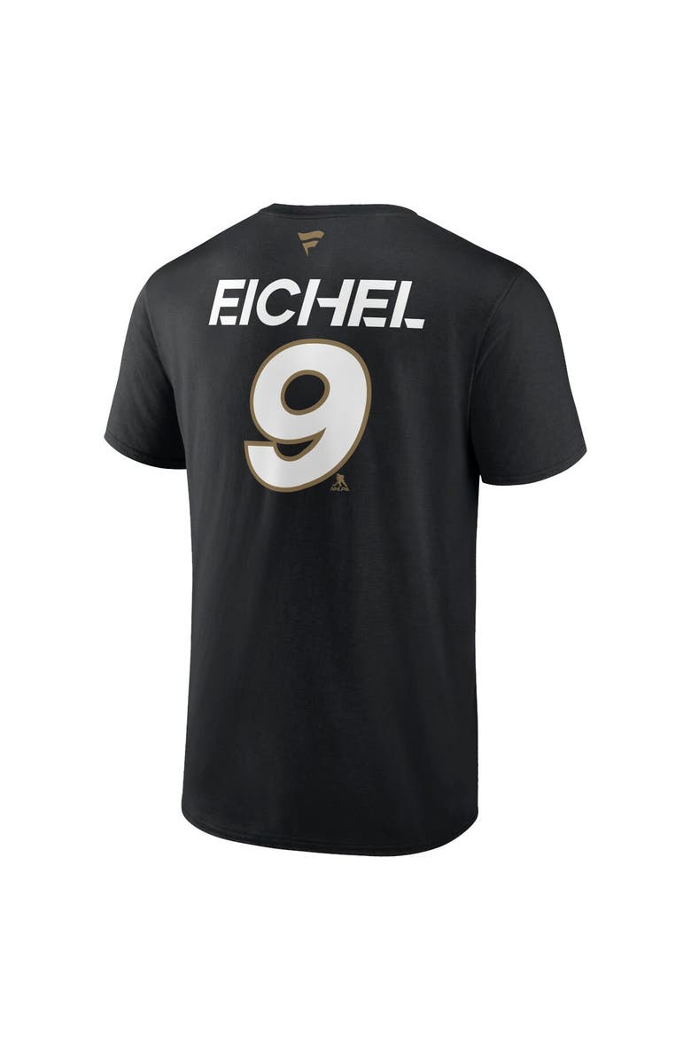 FANATICS Men's Fanatics Branded Jack Eichel Black Vegas Golden Knights Authentic Pro Prime Name & Number T-Shirt, Alternate, color,