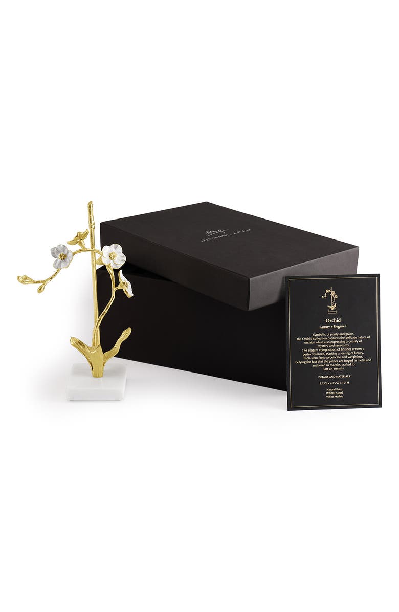 Michael Aram Orchid Decorative Object, Alternate, color, Gold/ White