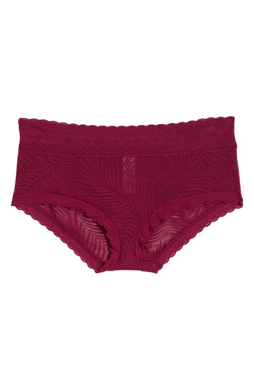 Meundies Allover Lace Hipster Briefs In Plum Feather