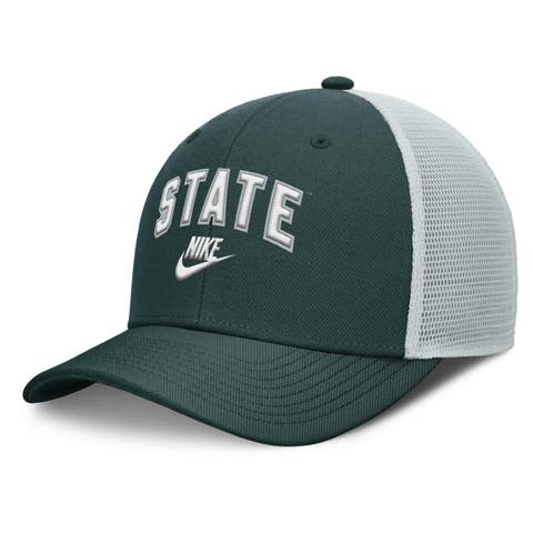 Men's Nike Green/Gray Michigan State Spartans Legacy Arch Rise Performance Trucker Adjustable Hat
