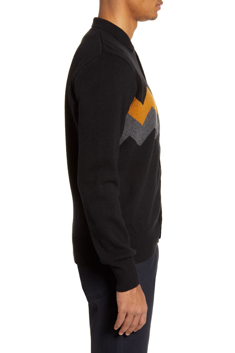 Roxwell Knit Wool Jacket, Alternate, color, MILLS BLACK