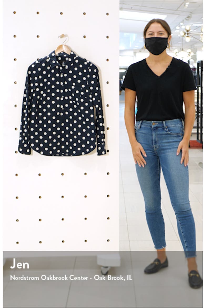 Print Cotton Poplin Popover Top (Nordstrom Exclusive) video