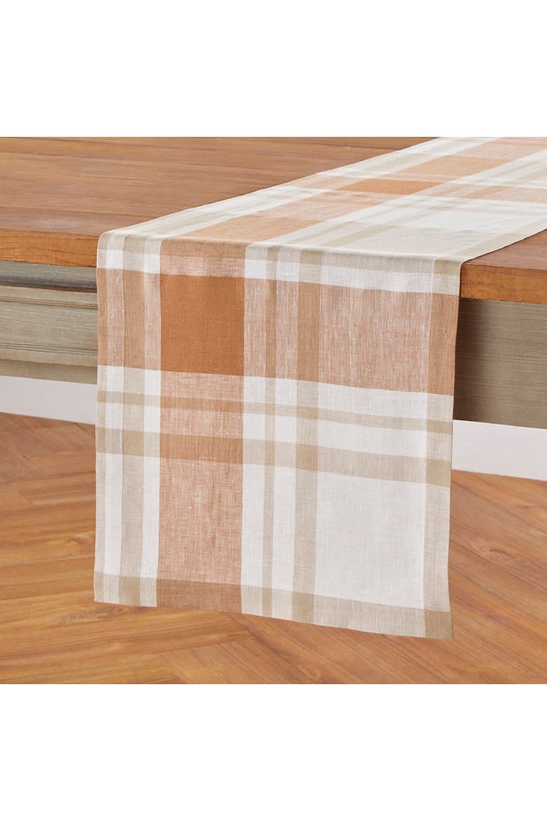 Linen Table Runner - Fall Harvest Plaid, Main, color, Fall Harvest