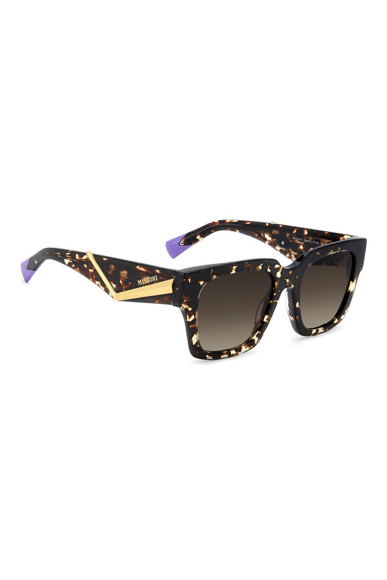 51mm Gradient Square Sunglasses, Alternate, color, HAVANA/ BROWN