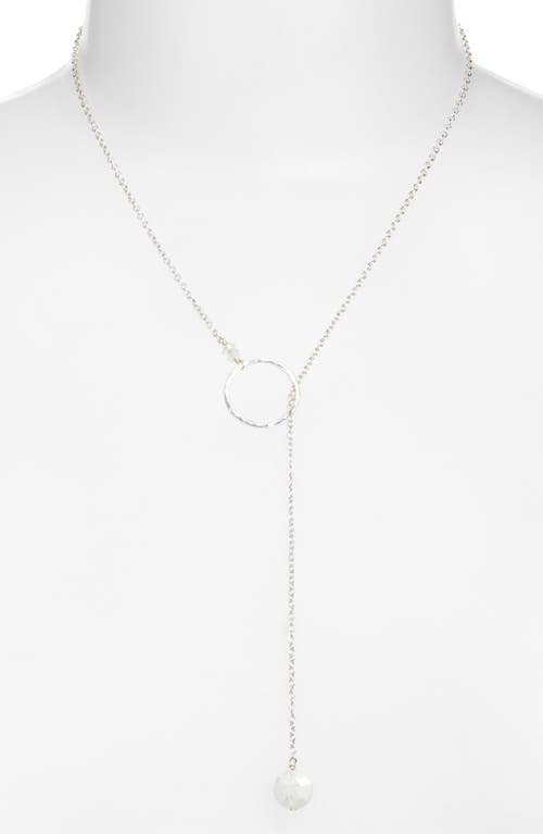 Nashelle Gwyneth Semiprecious Toggle Necklace In Silver