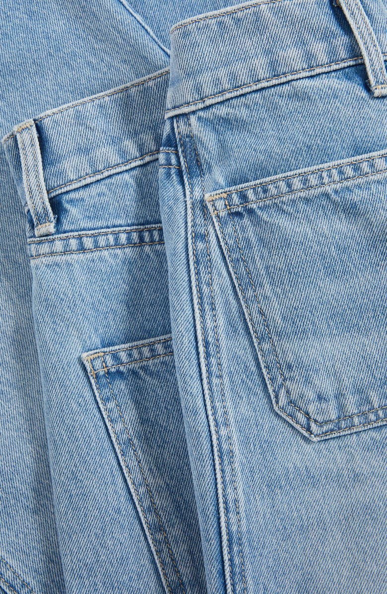 Veronica Beard Taylor High Waist Crop Wide Leg Jeans, Alternate, color, Big Splash