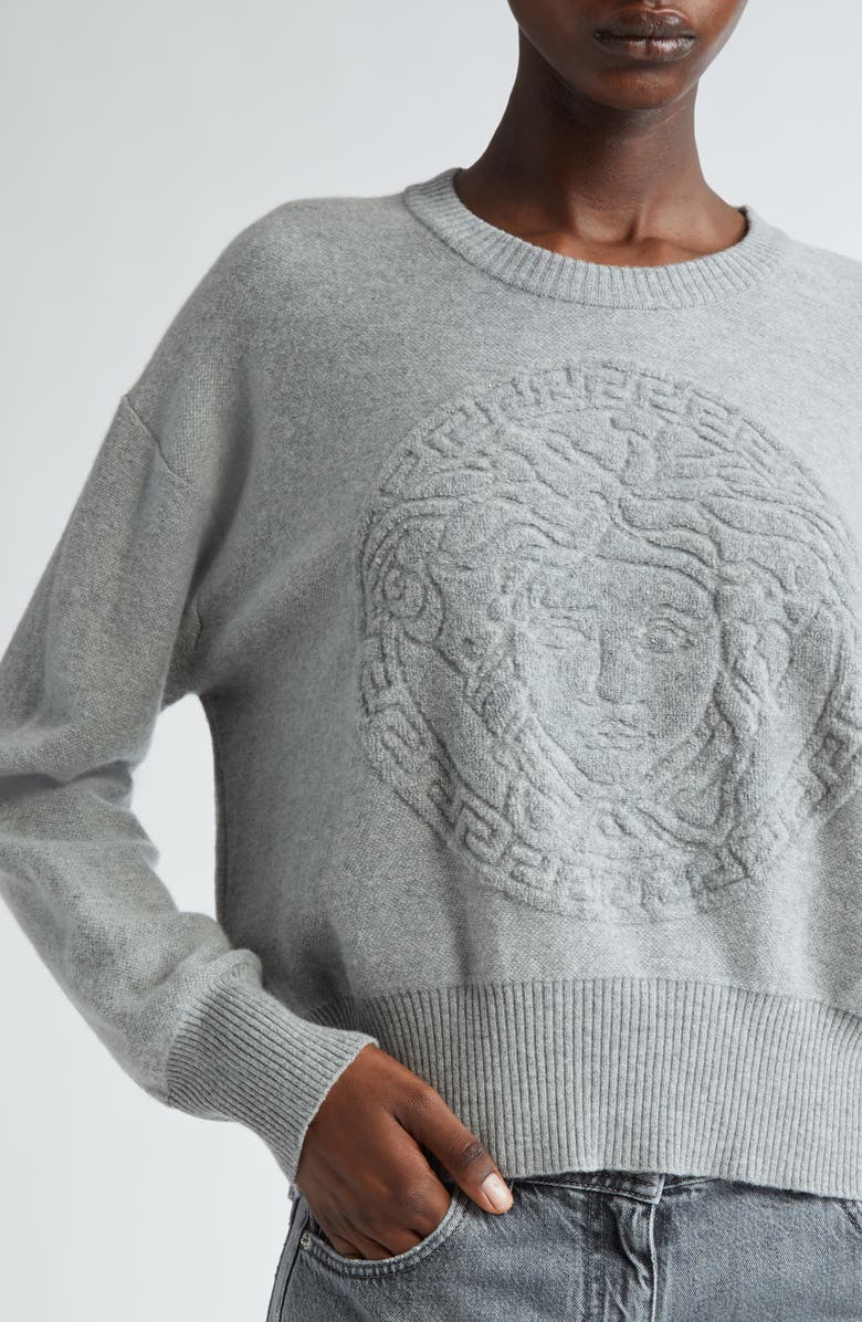 Versace Medusa Wool & Cashmere Sweater, Alternate, color,