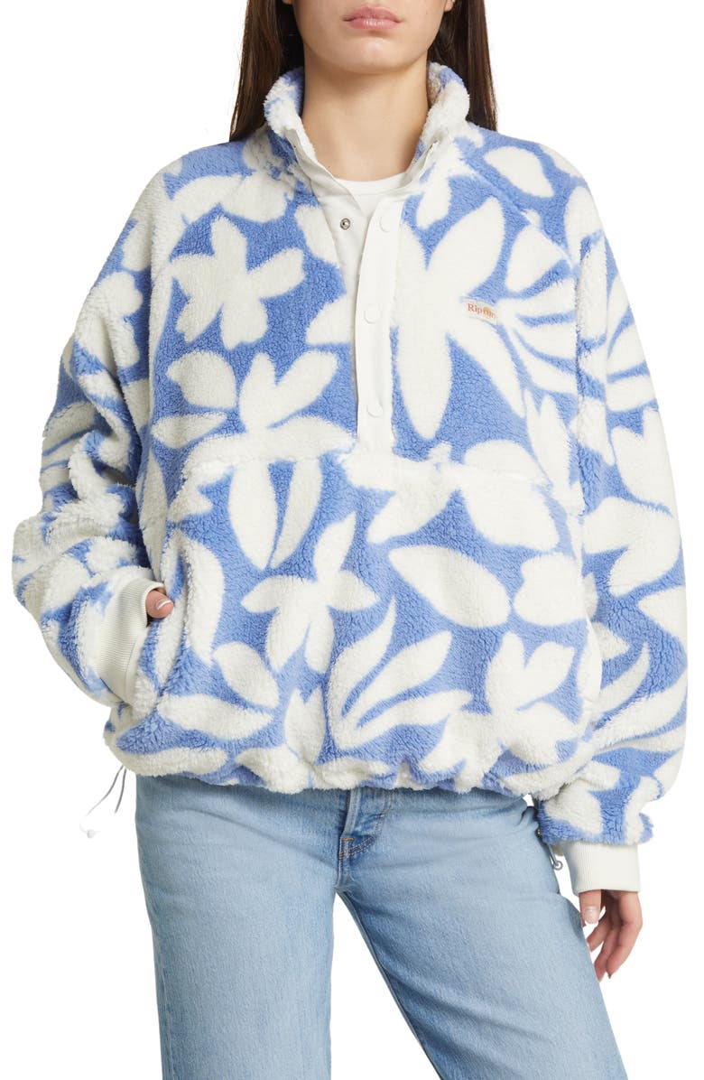 Rip Curl Hot Tropics Polar Fleece Half Placket Pullover, Main, color, 