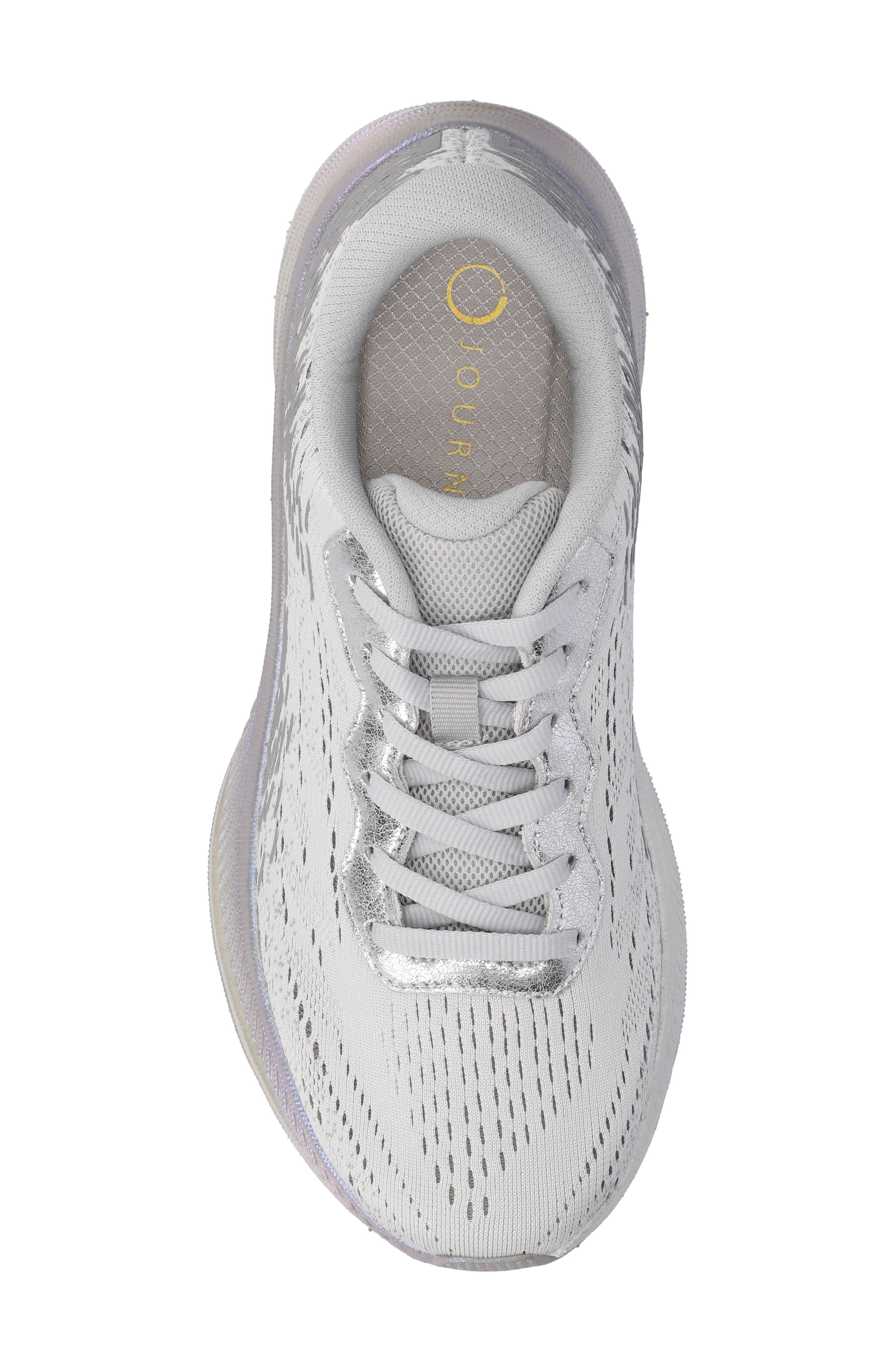 Journee Collection Blume Sneaker, Alternate, color, Silver