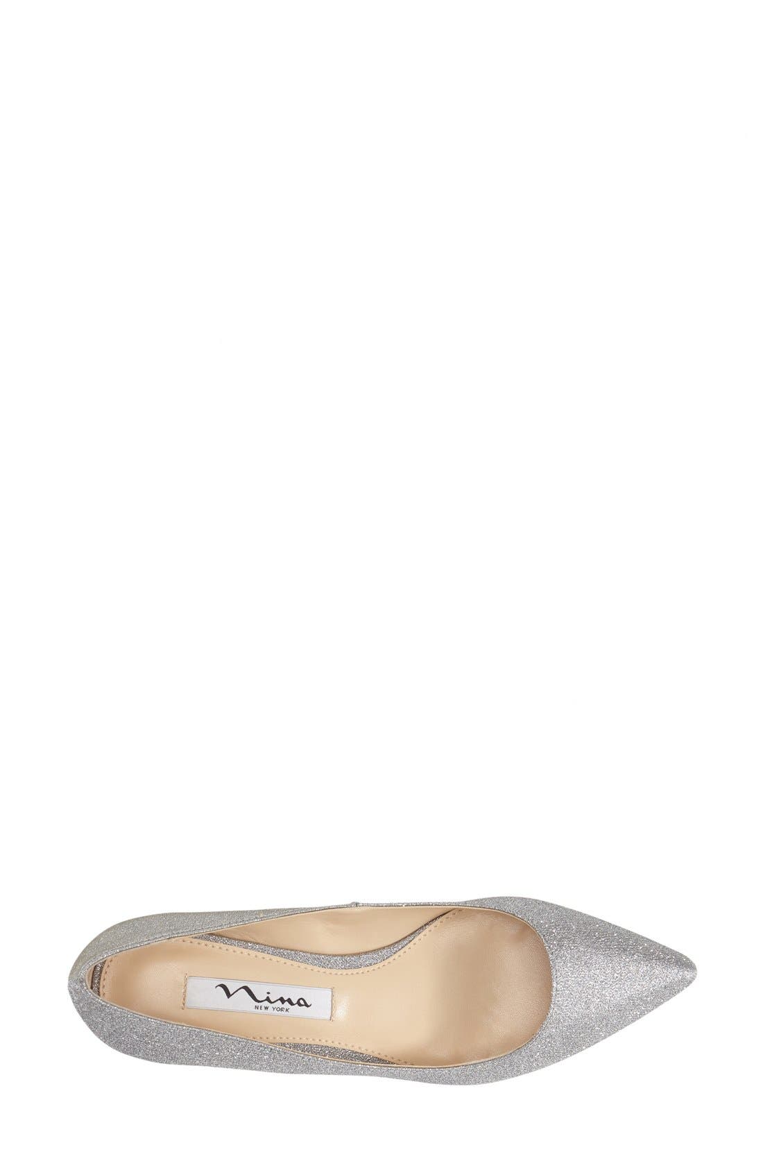 'Liane' Wedge, Alternate, color, METALLIC LEATHER