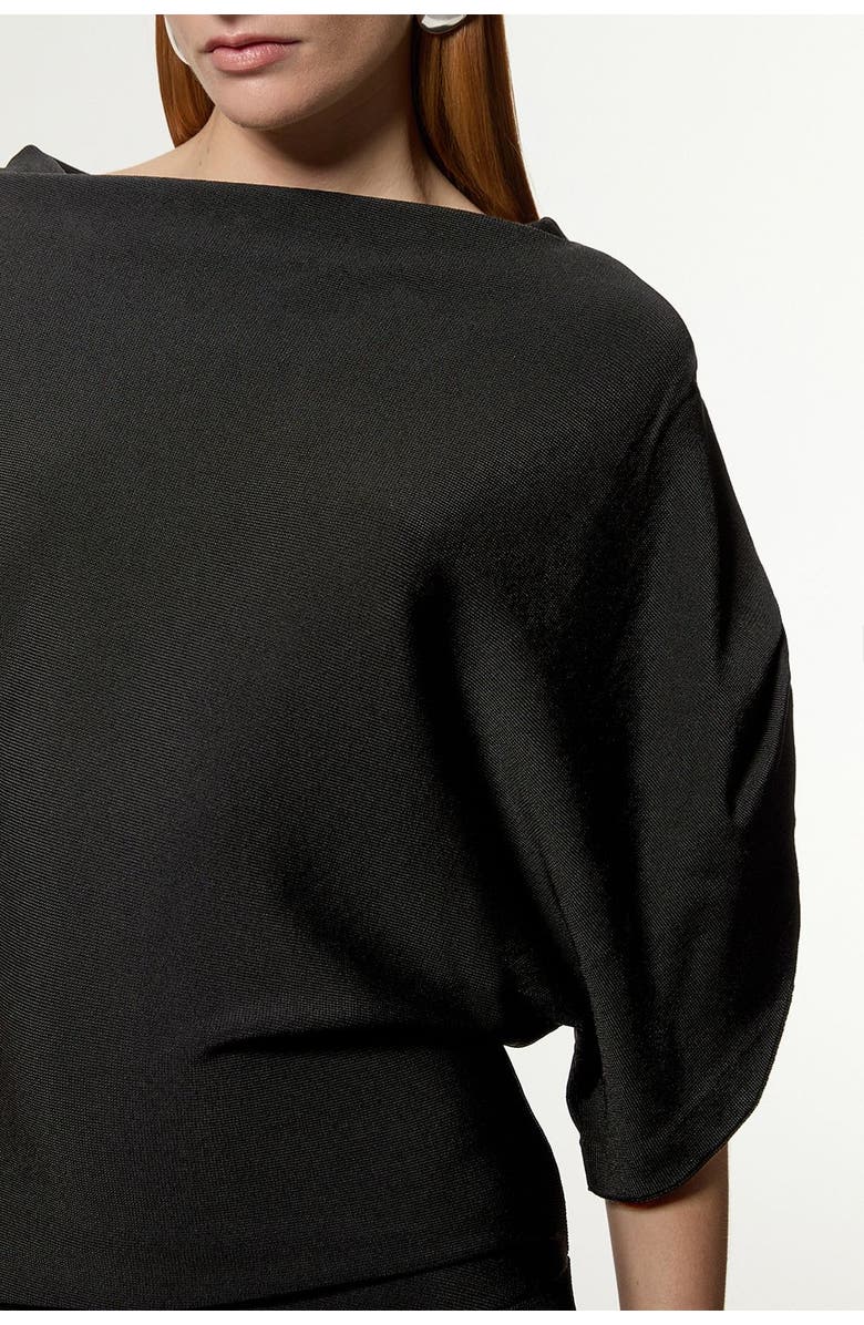 Karen Millen Dropped Waist Asymmetric Maxi Dress, Alternate, color, Black