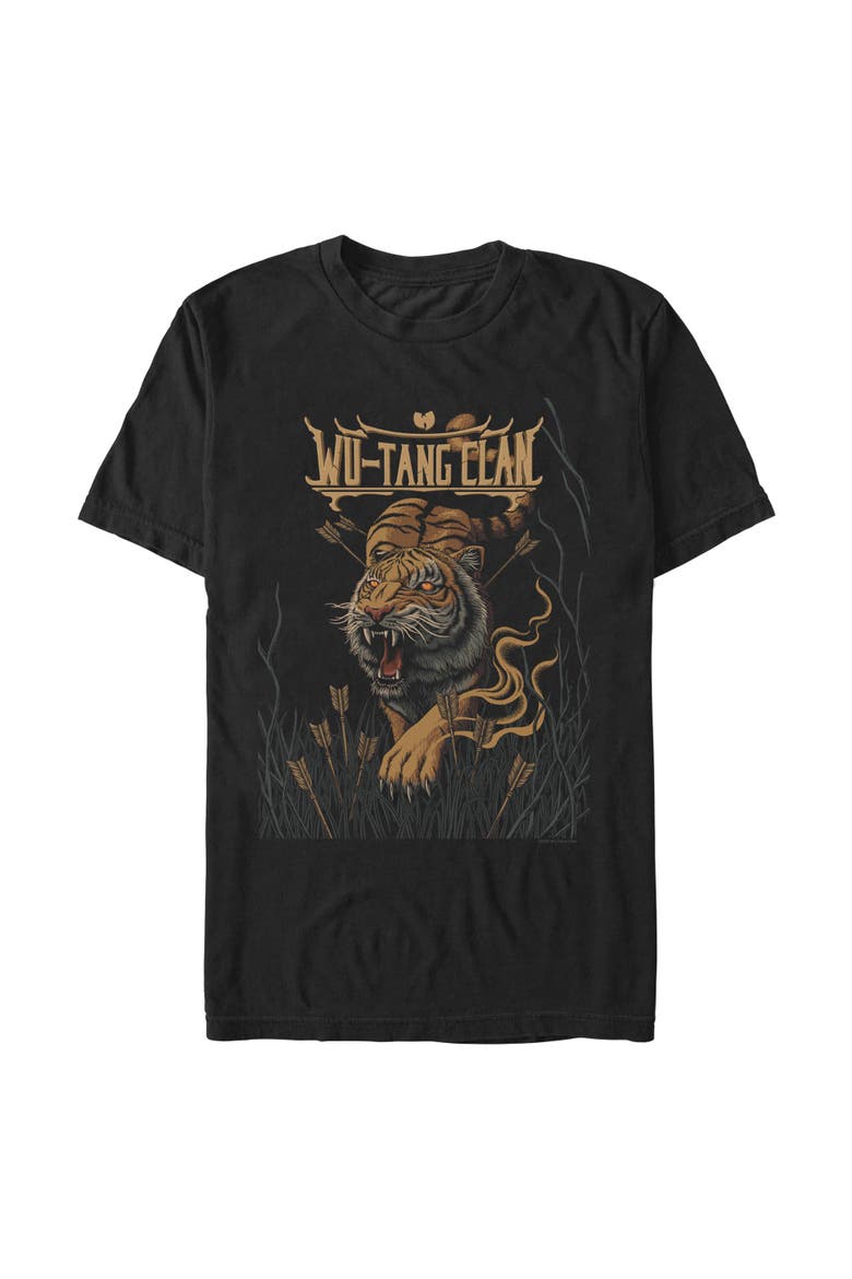 Men's Wu-Tang Clan Wilderness Tiger Art Logo  Graphic T-Shirt, Main, color, Black