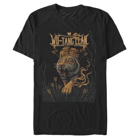 Men's Wu-Tang Clan Wilderness Tiger Art Logo  Graphic T-Shirt