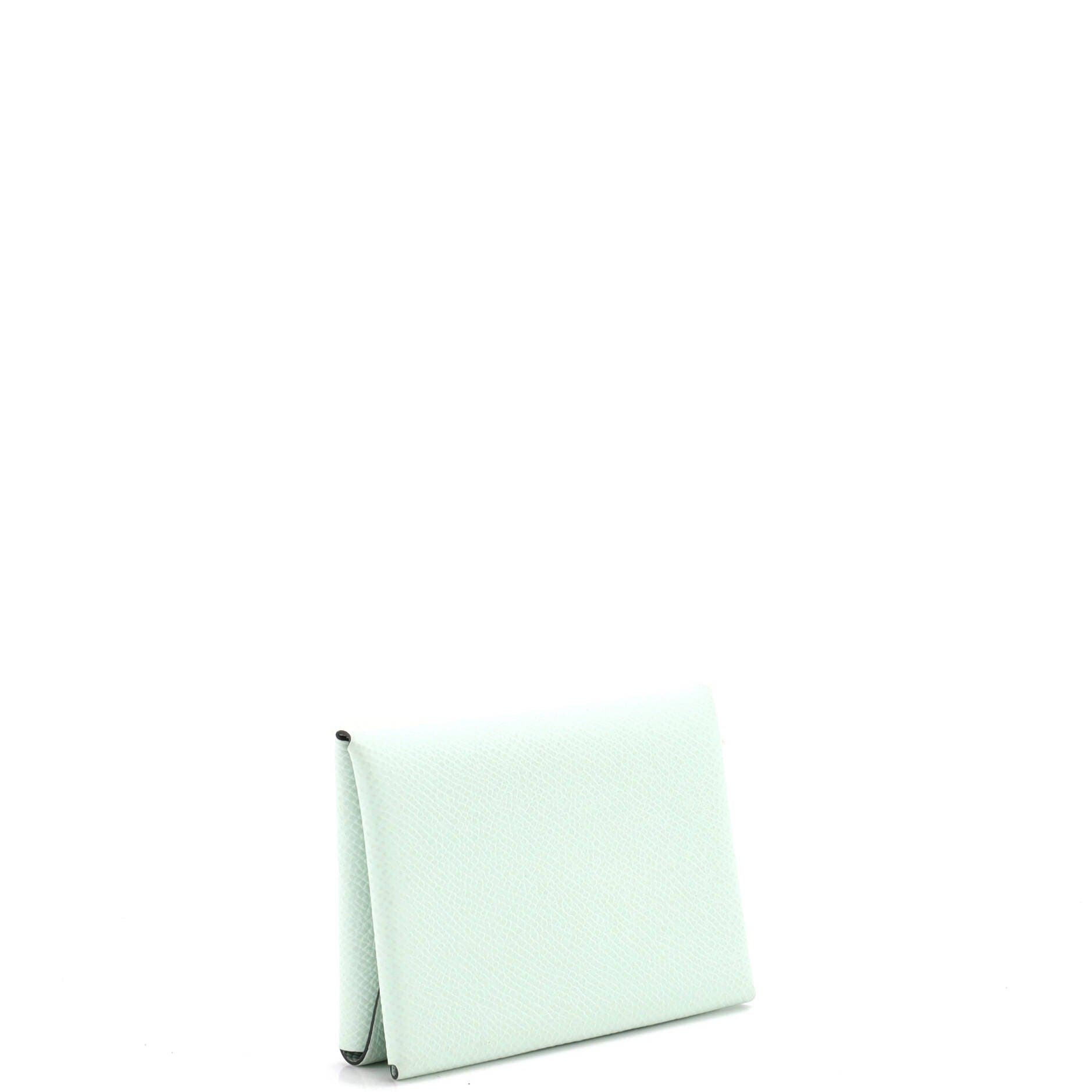 Calvi Duo Card Holder Epsom, Alternate, color, Green