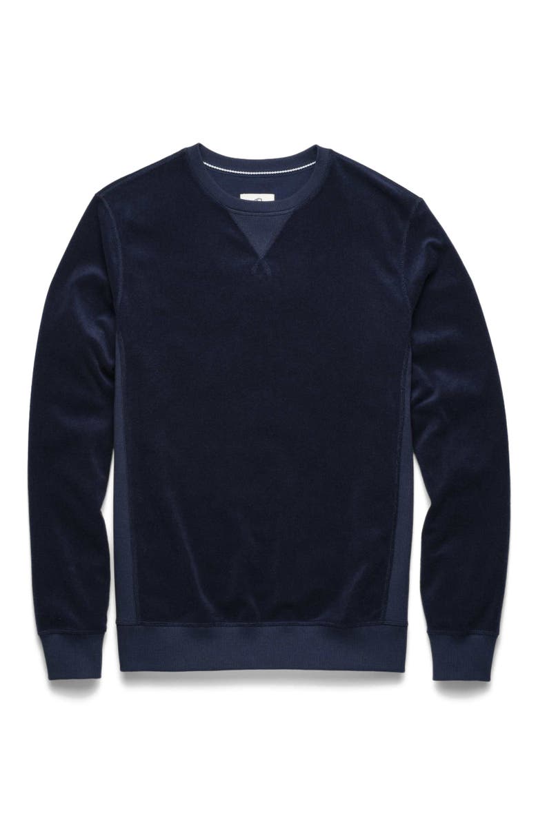 Surfside Supply Co. Butch Saltwater Terry Crewneck, Main, color, Navy Blazer
